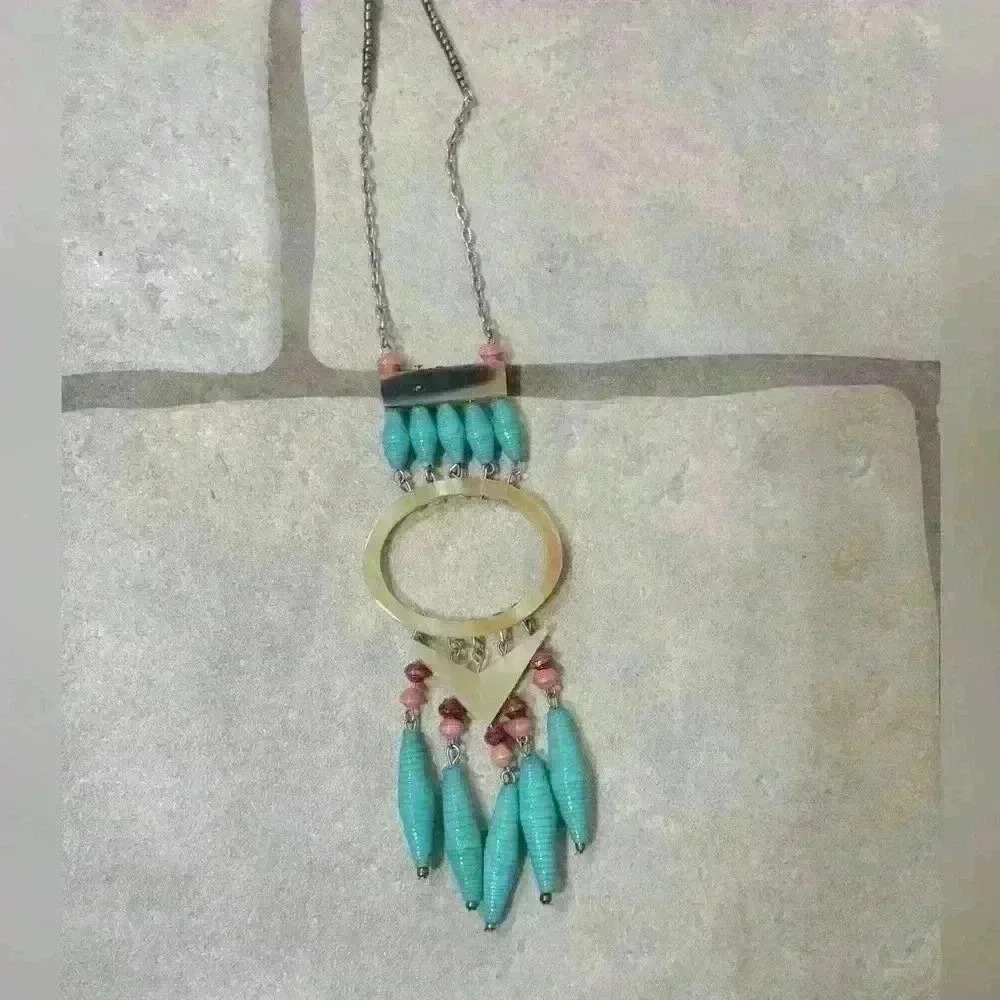Noonday True North necklace. Adjustable length.